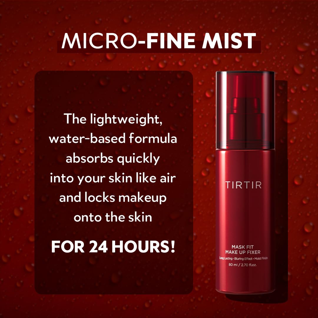 TIRTIR Mask Fit Make-up Fixer, 24H Long Lasting Makeup Finishing Setting Spray 2.7 Fl Oz