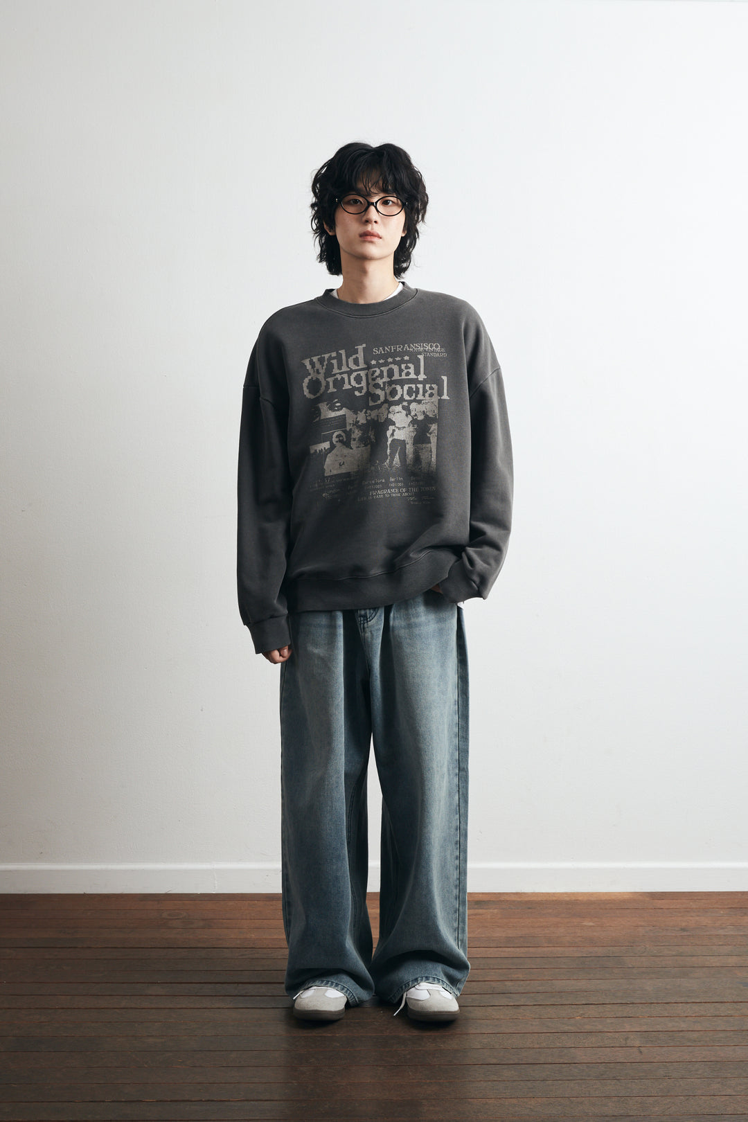 Wild Social Pigment Sweatshirt -  Charcoal