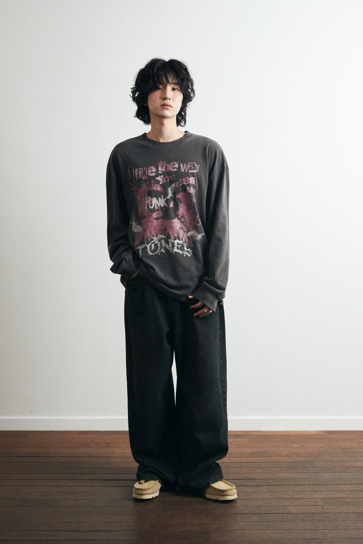 Punk Pigment Long Sleeve -  Charcoal