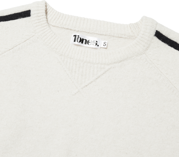 Track Round Knit Sweatshirt - IVORY