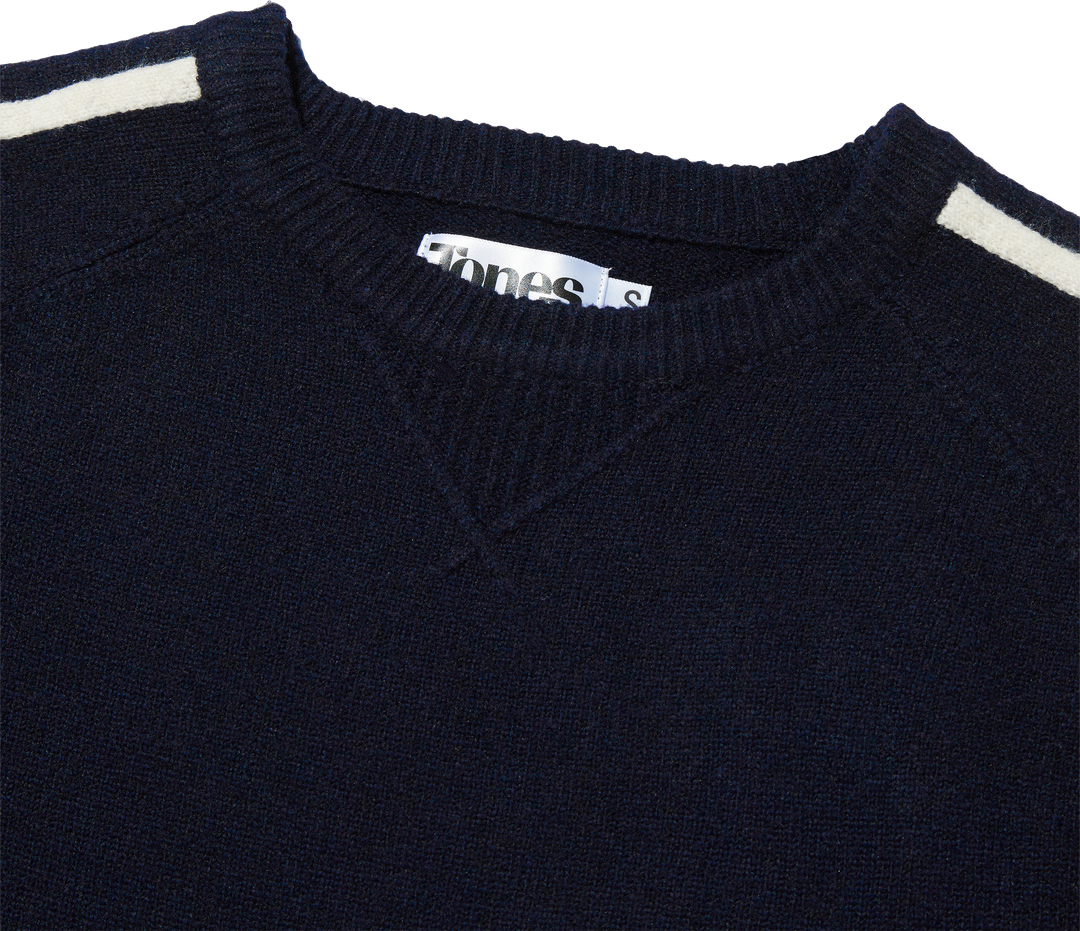 Track Round Knit Sweatshirt - NAVY