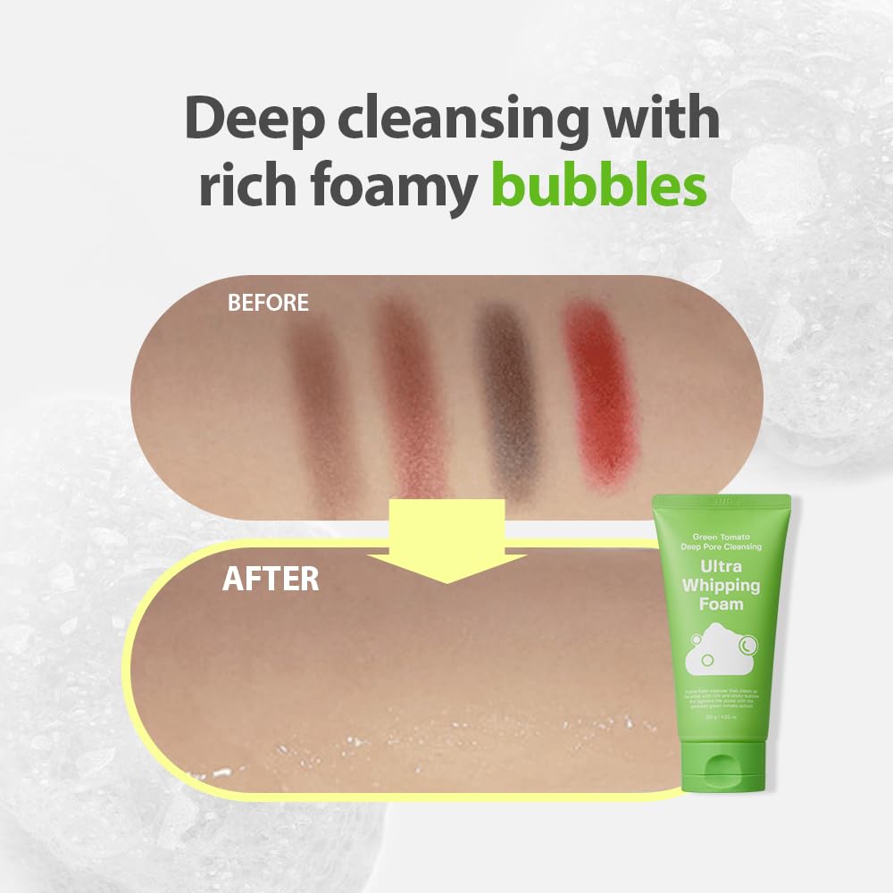 SUNGBOON EDITOR Green Tomato Deep Pore Cleansing Ultra Whipping Foam 4.23oz, 120g