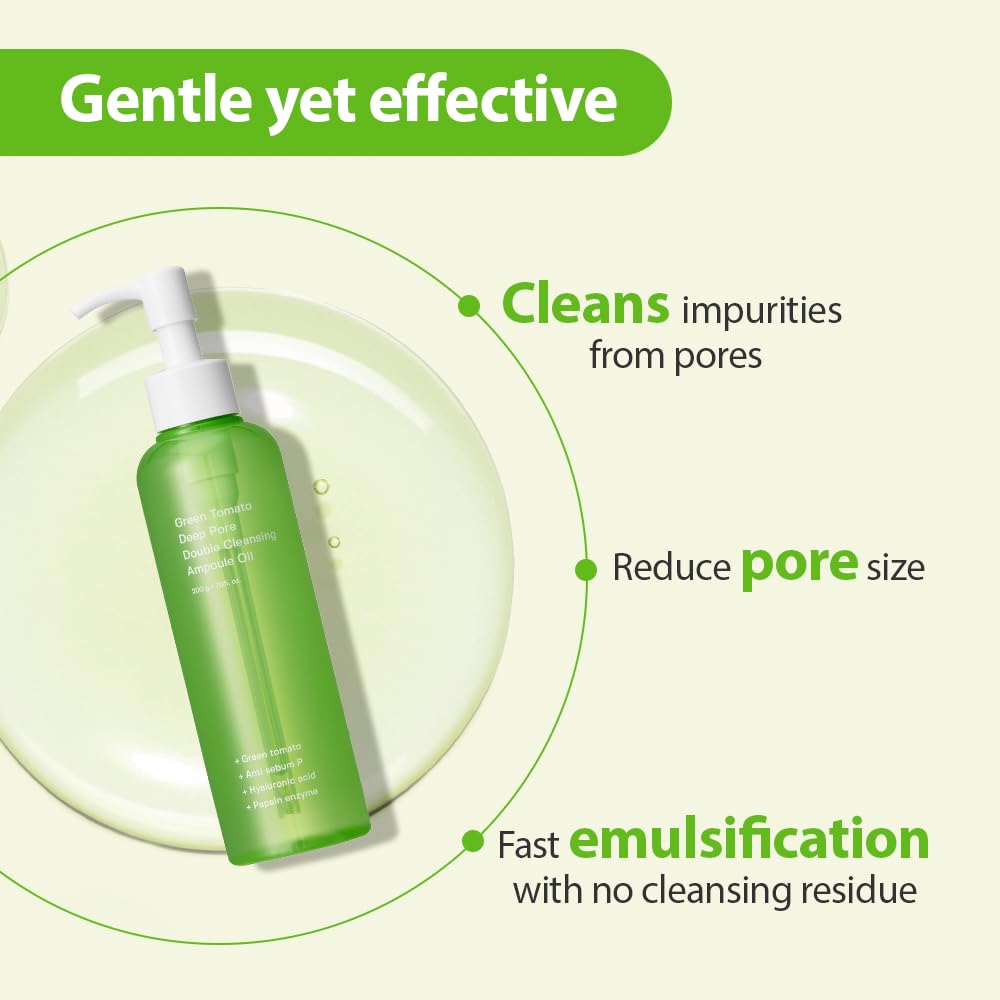 SUNGBOON EDITOR Green Tomato Double Cleansing Ampoule Oil 7.05fl. oz, 200ml