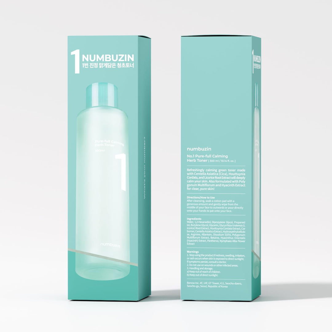 numbuzin No.1 Pure-Full Calming Herb Toner 300ml, 10.14 fl. oz
