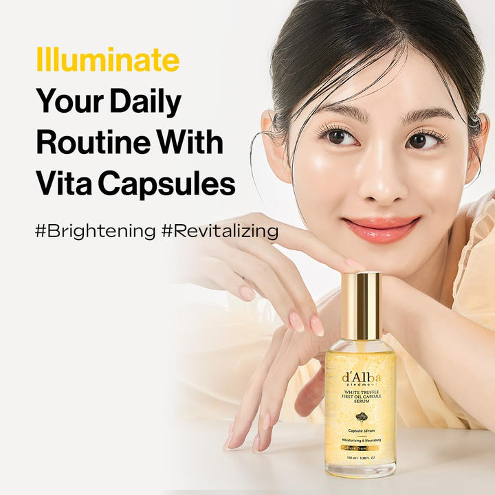 d'alba White Truffle Oil Capsule Serum 3.38 Fl. Oz, 100ml