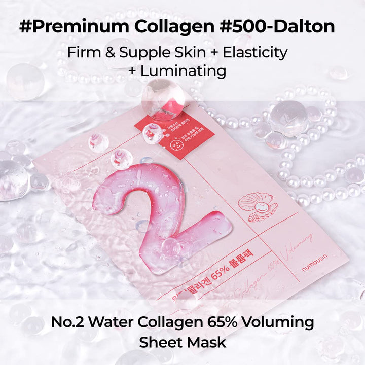 numbuzin No.2 Water Collagen 65% Voluming Sheet Mask 4ea