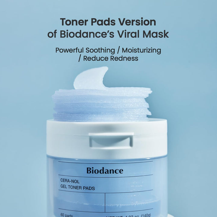 BIODANCE Cera-nol Gel Toner Pads 4.93 fl.oz 60Pads