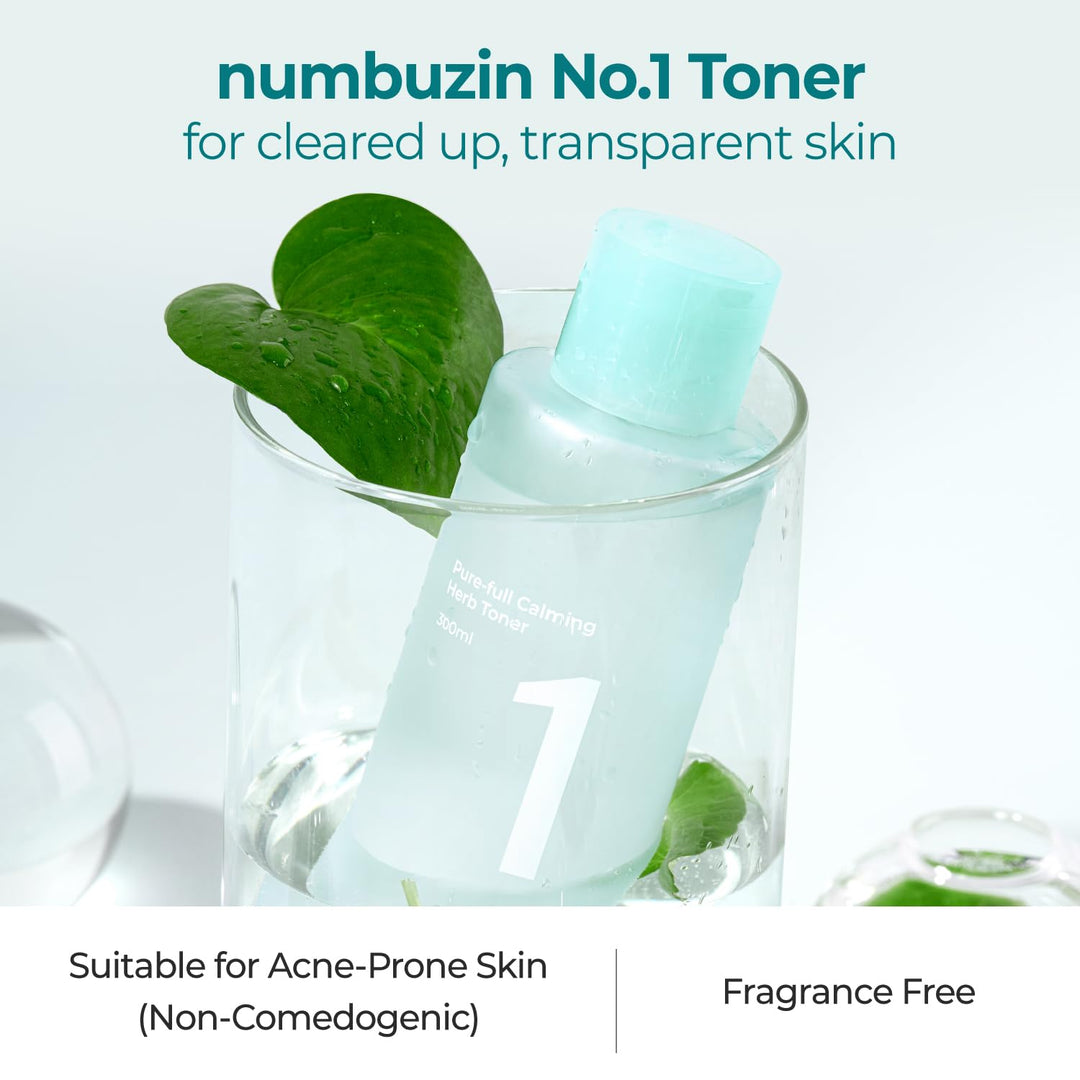 numbuzin No.1 Pure-Full Calming Herb Toner 300ml, 10.14 fl. oz
