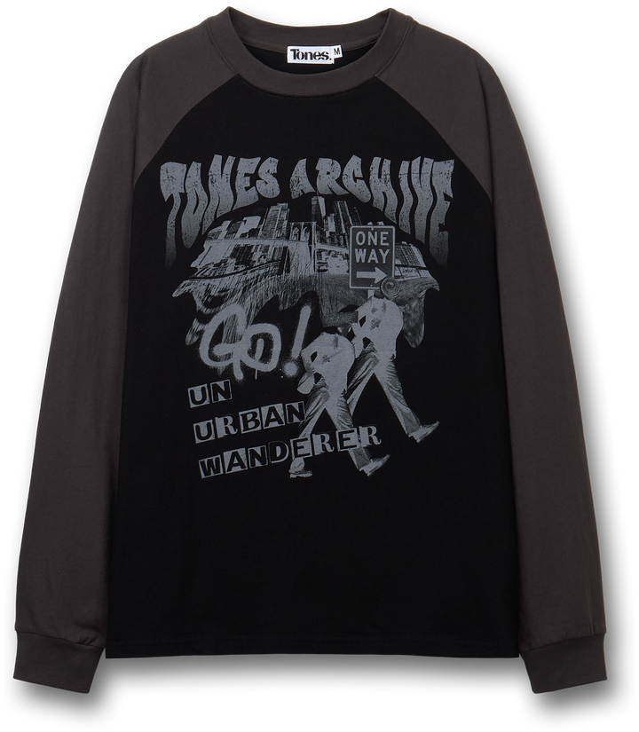 Urban Vintage Raglan Long Sleeve - Black