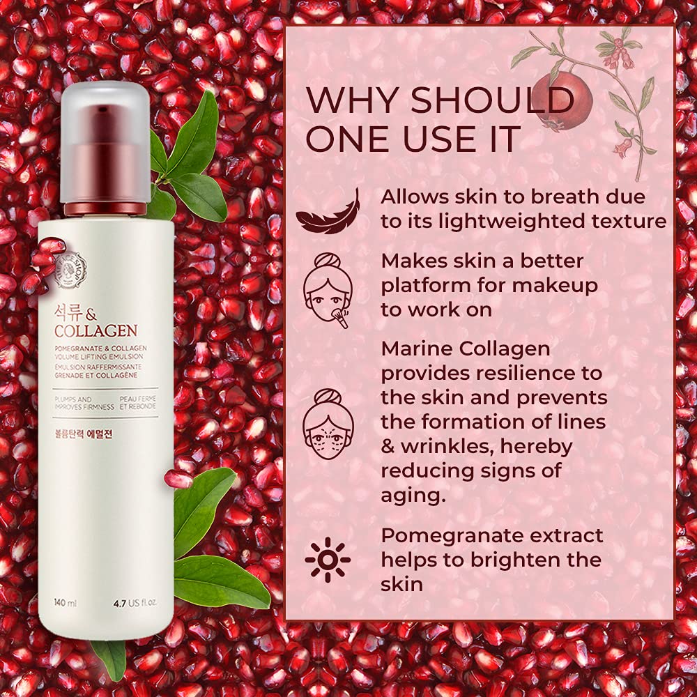 The Face Shop Pomegranate & Collagen Volume Lifting Emulsion 140ml / 4.7 fl. oz.