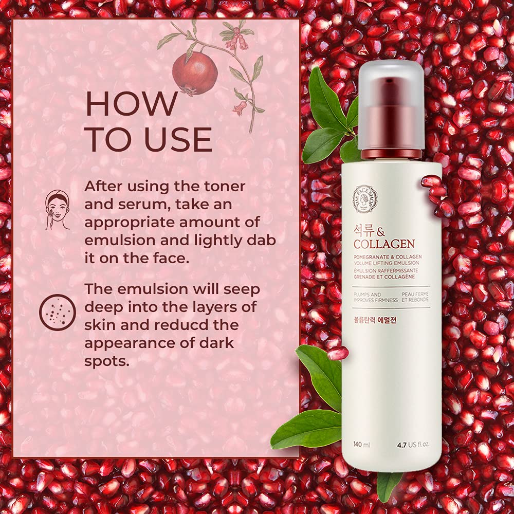 The Face Shop Pomegranate & Collagen Volume Lifting Emulsion 140ml / 4.7 fl. oz.