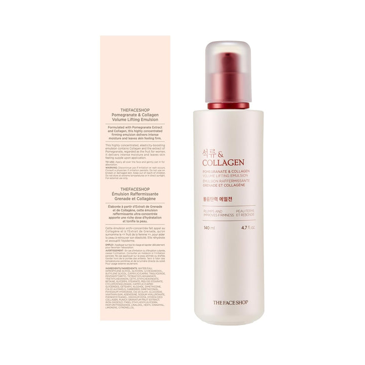 The Face Shop Pomegranate & Collagen Volume Lifting Emulsion 140ml / 4.7 fl. oz.