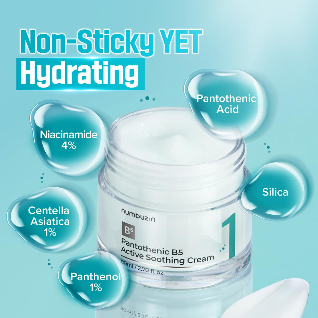 numbuzin No.1 Pantothenic B5 Active Soothing Cream 80ml, 2.7 fl. oz.
