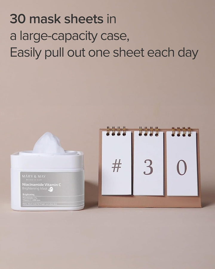 Mary&May Niacinamide Vitamin C Daily Mask (30 Sheets)
