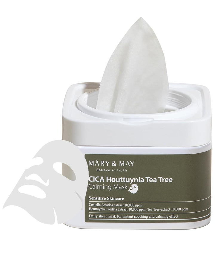 Mary&May CICA Houttuynia Tea Tree Calming Mask(30 Sheets)