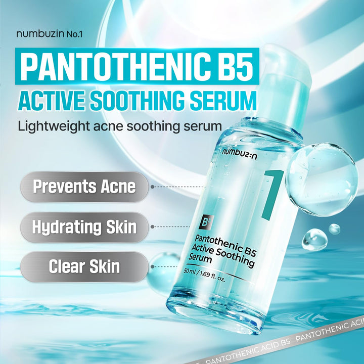 numbuzin No.1 Pantothenic B5 Active Soothing Serum 50ml, 1.69 fl. oz.
