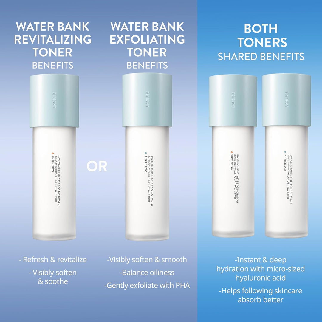 LANEIGE Water Bank Blue Hyaluronic Revitalizing Toner, 5.4 fl.oz. 160ml