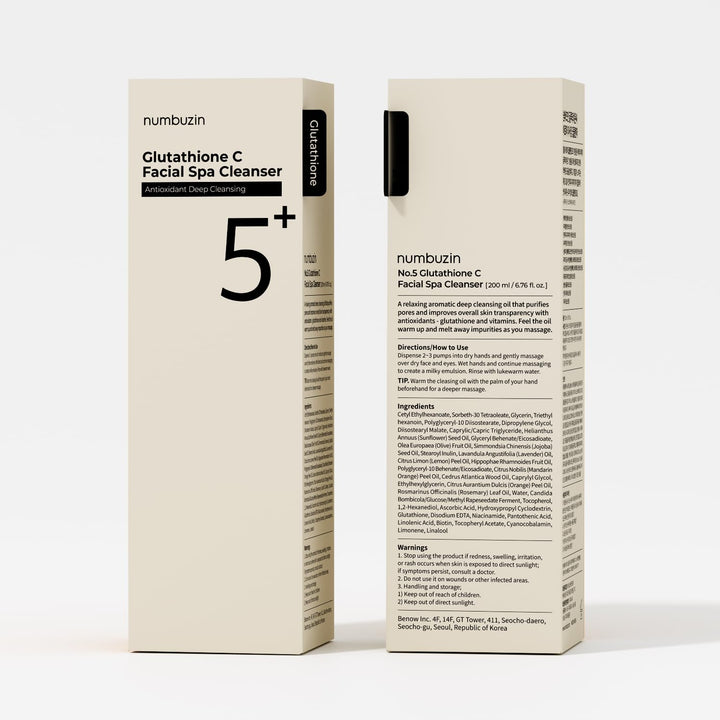 numbuzin No.5+ Glutathione C Facial Spa Cleanser  200ml / 6.76 fl. oz.