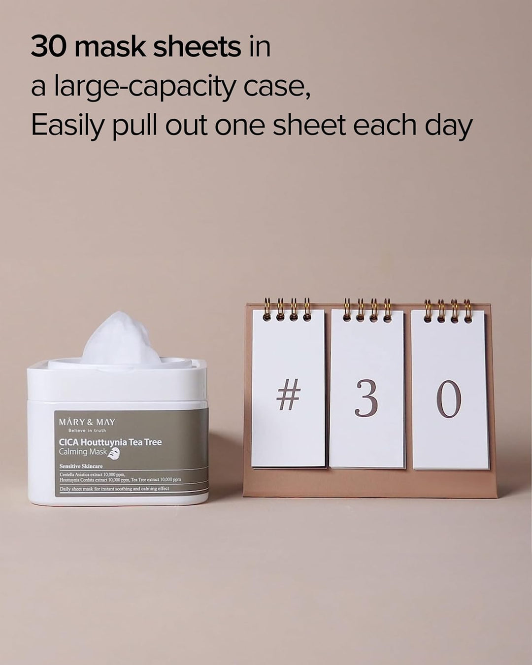 Mary&May CICA Houttuynia Tea Tree Calming Mask(30 Sheets)
