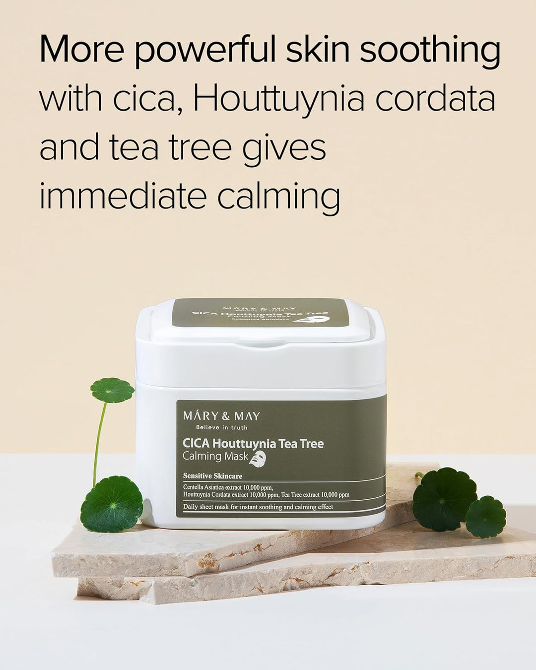 Mary&May CICA Houttuynia Tea Tree Calming Mask(30 Sheets)