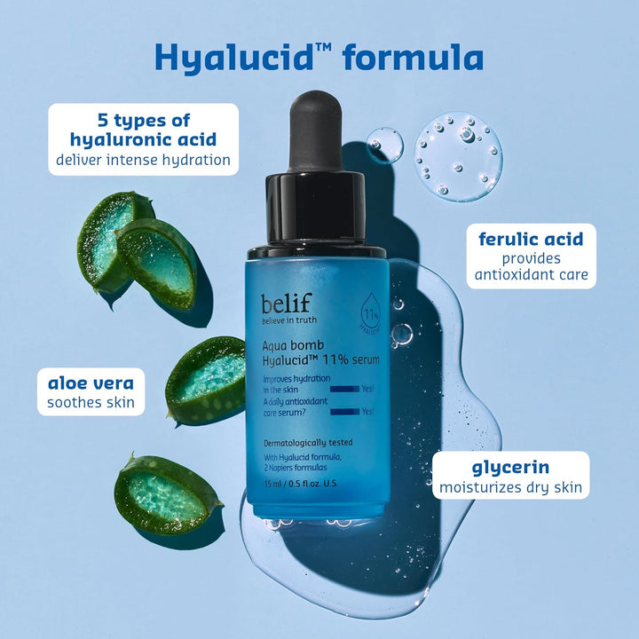 belif Aqua Bomb Hydrating Hyalucid™ 11% Serum 0.5fl.oz