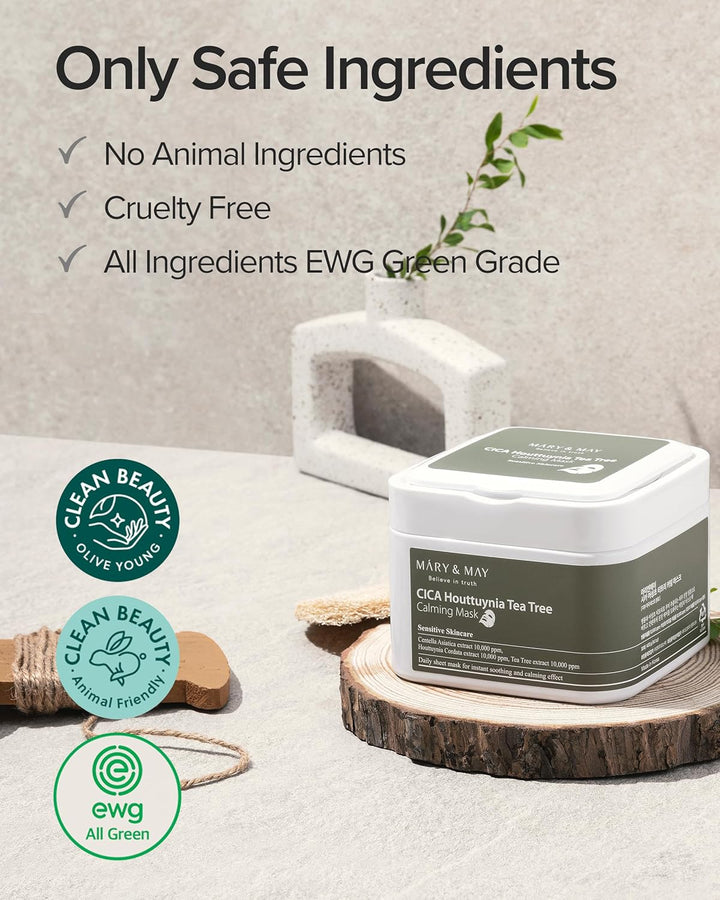Mary&May CICA Houttuynia Tea Tree Calming Mask(30 Sheets)