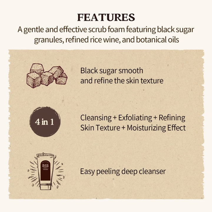 Black Sugar Perfect Scrub Foam 180ml / 6.35 fl. oz.