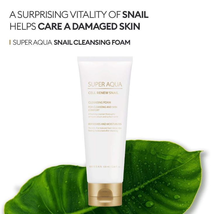 Cell Renew Snail Foaming Cleanser 3.38 Fl Oz / 100ml