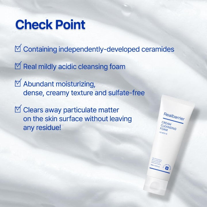 Real Barrier Cream Cleansing Foam 120ml / 4.05 fl. oz.
