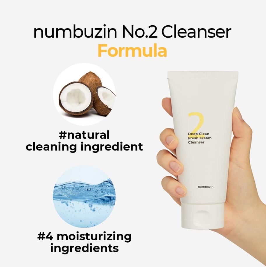numbuzin No.2 Deep Clean Fresh Cream Cleanser 120ml / 4.05 fl. oz.