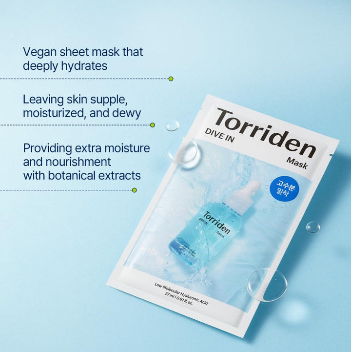 DIVE IN Hyaluronic Acid Facial Mask 10 sheets