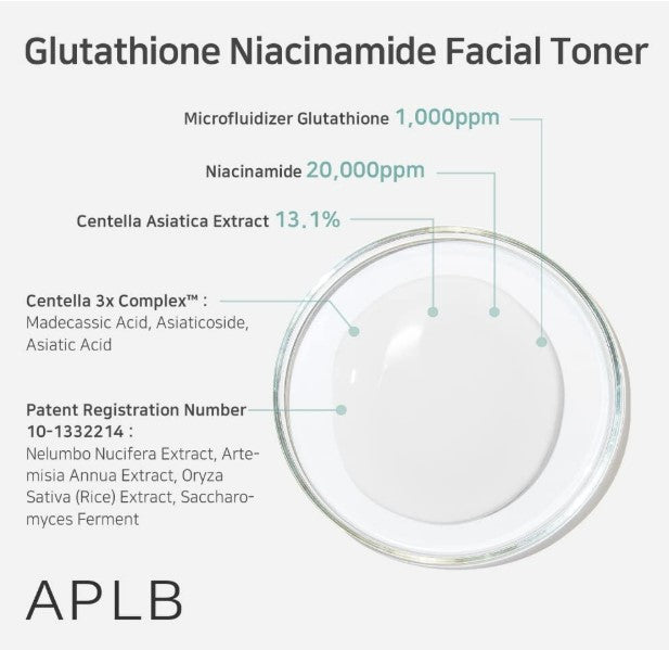 APLB Glutathione Niacinamide Facial Toner 5.41fl. oz.