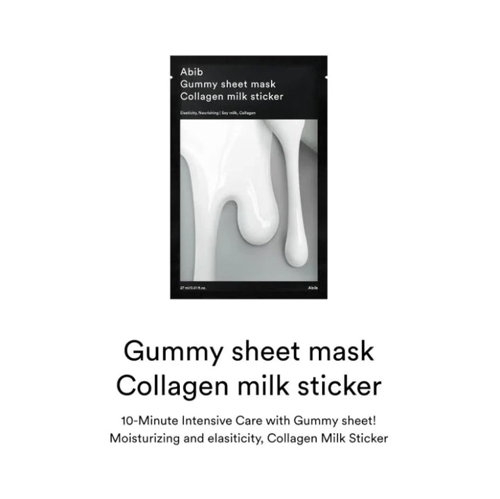 Abib Gummy Sheet Mask Collagen Milk 10 Sheets