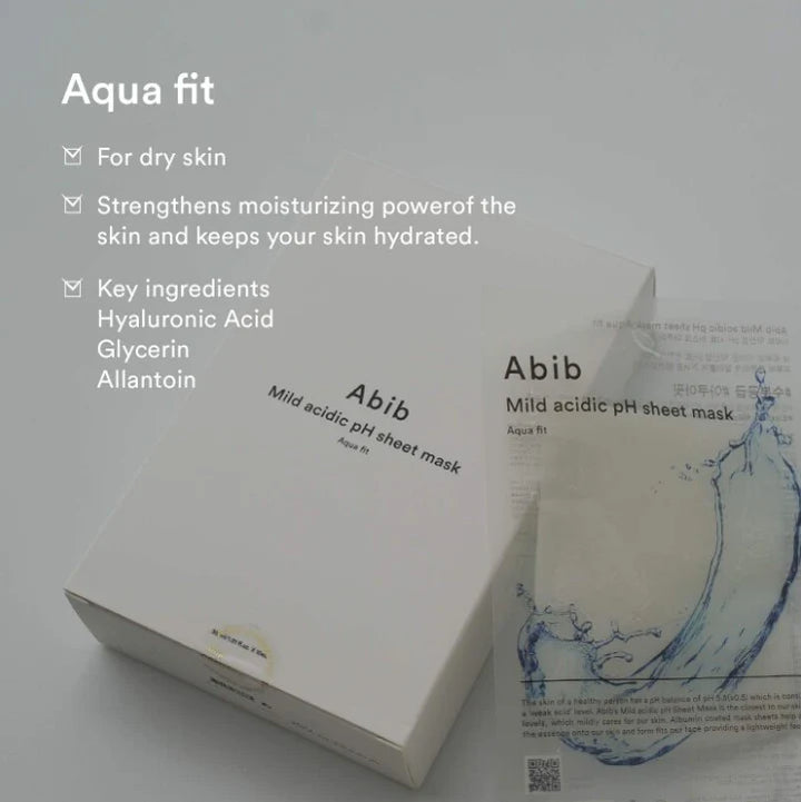 Abib Mild Acidic pH Sheet Mask Aqua Fit 10 Sheets