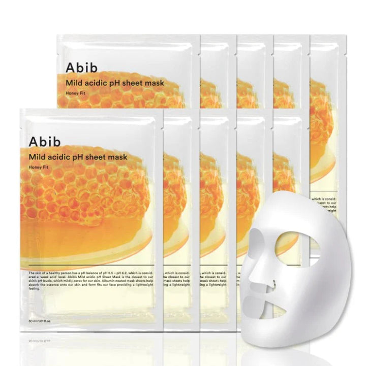 Abib Mild acidic pH sheet mask Honey fit 10 Sheets