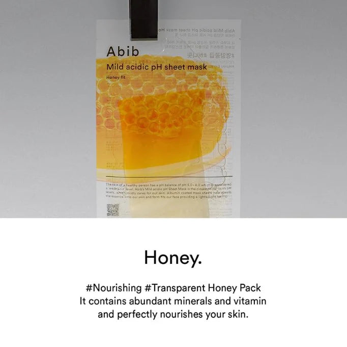 Abib Mild acidic pH sheet mask Honey fit 10 Sheets