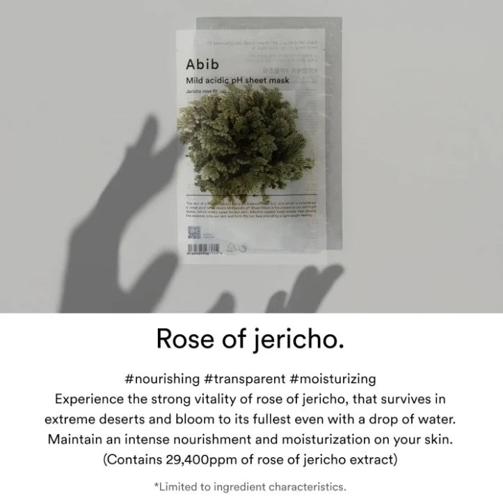 Abib Mild Acidic Ph Sheet Mask Jericho Rose Fit 10 Sheets