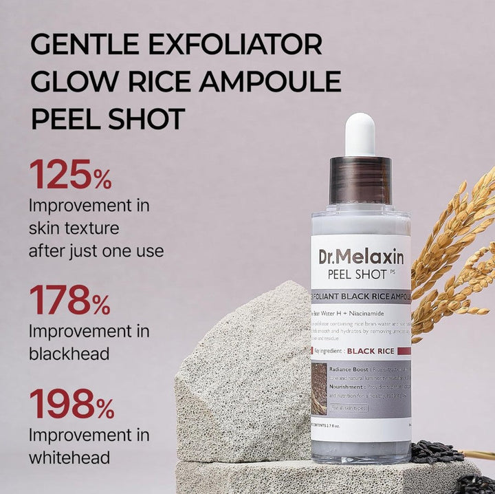 Peel Shot Glow Black Rice Peeling Ampoule 80ml / 2.7 fl. oz.