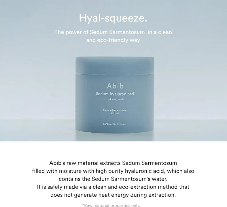 Abib Sedum Hyaluron Pad Hydrating Touch 75 Pads