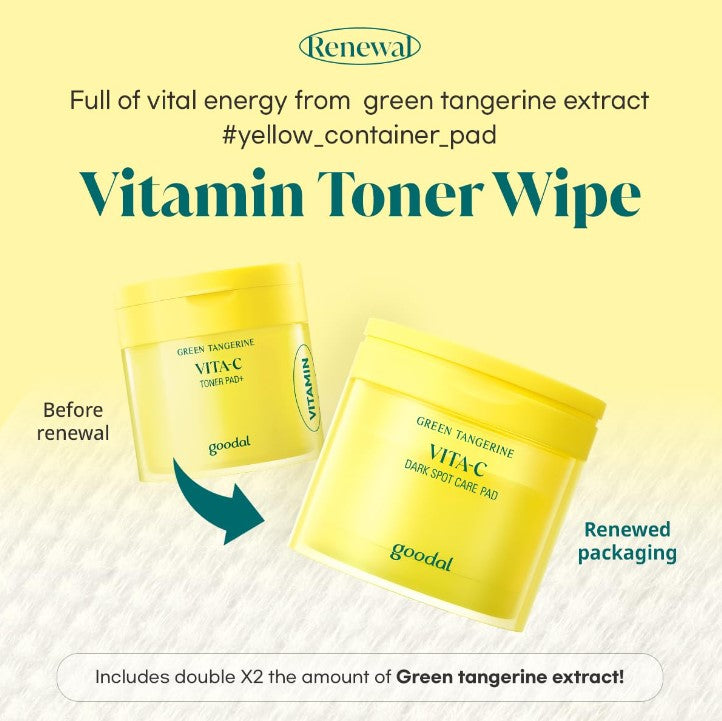 goodal Green Tangerine Vita C Toner 70 Pad