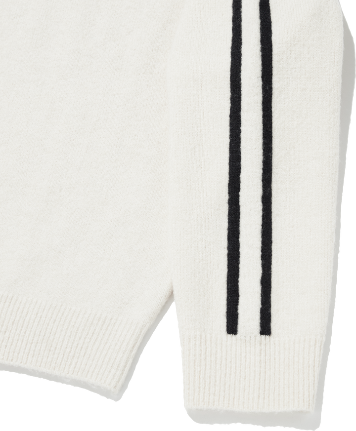 Track Round Knit Sweatshirt - IVORY